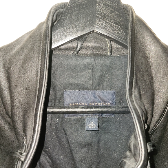 Banana republic leather biker jacket - Picture 2 of 4